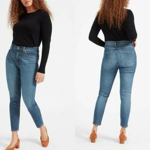 Everlane The High Rise Straight Jean Blue 31